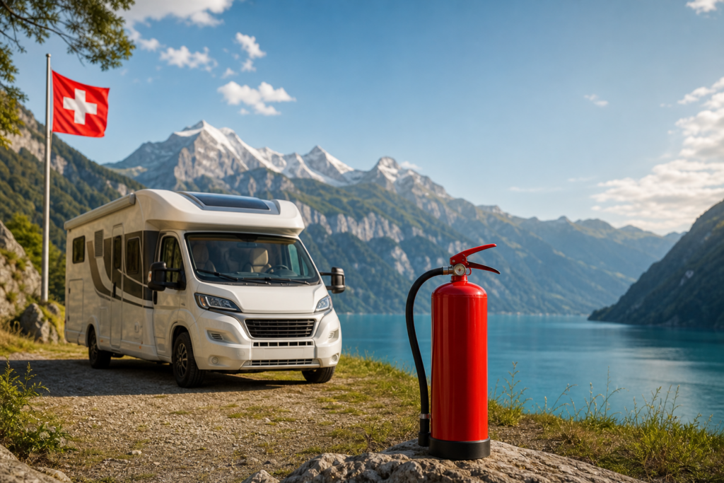 Extincteur camping-car : obligation légale en Suisse